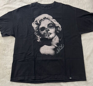 SoCal Skull Graphic T Shirt Mens 2XL Black Marilyn Style Short Sleeve